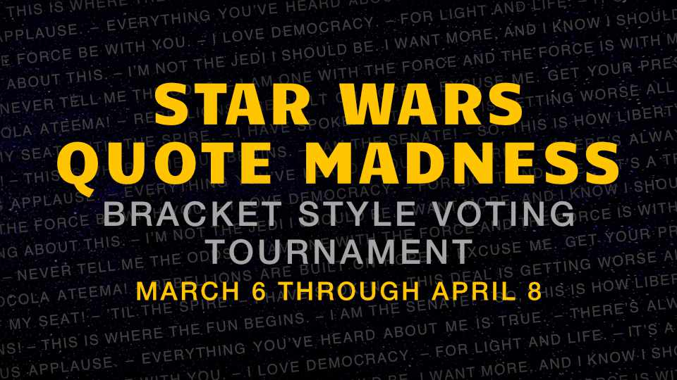 Star Wars Quote Madness Bracket Style Voting Tournament (Sky With Stars Illustration by Felix Mittermeier / Pexels)