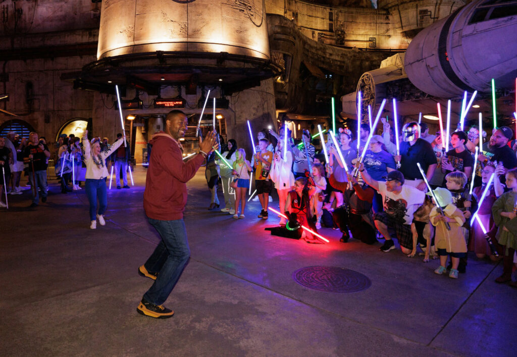 Photos from the SWGEDiscord Ahsoka Tano Day lightsaber meetup on Saturday, January 27, 2024 in Star Wars: Galaxy's Edge in Disney's Hollywood Studios at Walt Disney World in Orlando, Florida (Anthony Reilly / SWGEDiscord)