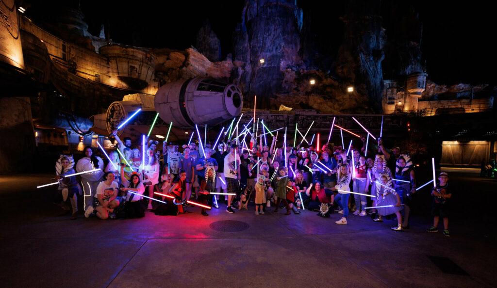 Photos from the SWGEDiscord Ahsoka Tano Day lightsaber meetup on Saturday, January 27, 2024 in Star Wars: Galaxy's Edge in Disney's Hollywood Studios at Walt Disney World in Orlando, Florida (Anthony Reilly / SWGEDiscord)