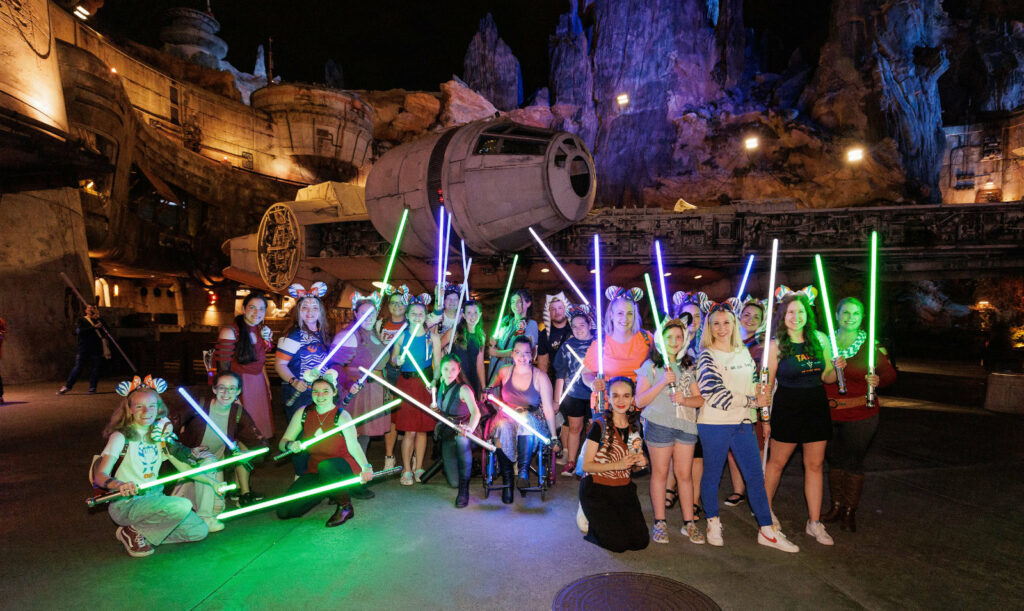 Photos from the SWGEDiscord Ahsoka Tano Day lightsaber meetup on Saturday, January 27, 2024 in Star Wars: Galaxy's Edge in Disney's Hollywood Studios at Walt Disney World in Orlando, Florida (Anthony Reilly / SWGEDiscord)