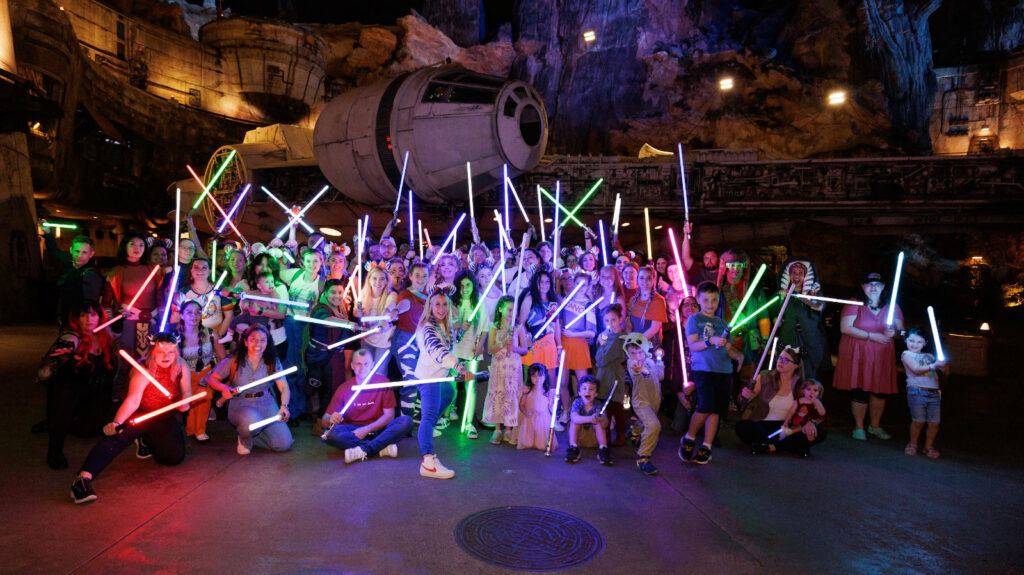 Photos from the SWGEDiscord Ahsoka Tano Day lightsaber meetup on Saturday, January 27, 2024 in Star Wars: Galaxy's Edge in Disney's Hollywood Studios at Walt Disney World in Orlando, Florida (Anthony Reilly / SWGEDiscord)