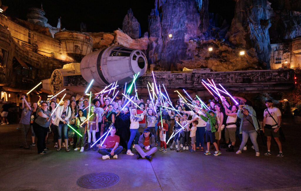 Photos from the SWGEDiscord Ahsoka Tano Day lightsaber meetup on Saturday, January 27, 2024 in Star Wars: Galaxy's Edge in Disney's Hollywood Studios at Walt Disney World in Orlando, Florida (Anthony Reilly / SWGEDiscord)