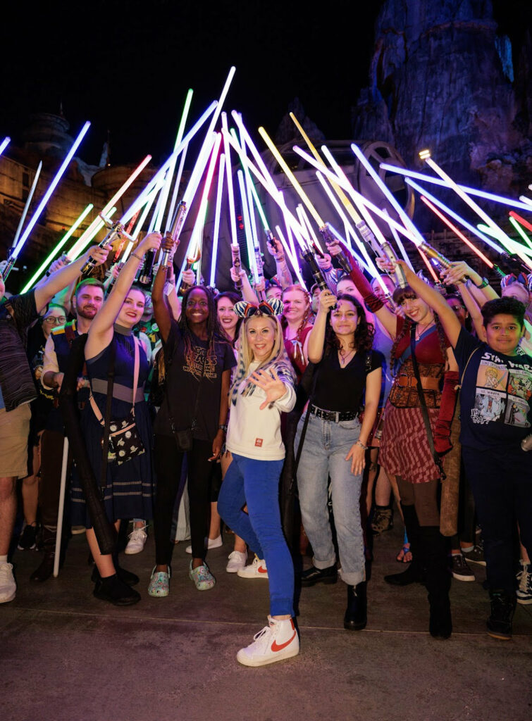 Photos from the SWGEDiscord Ahsoka Tano Day lightsaber meetup on Saturday, January 27, 2024 in Star Wars: Galaxy's Edge in Disney's Hollywood Studios at Walt Disney World in Orlando, Florida (Anthony Reilly / SWGEDiscord)