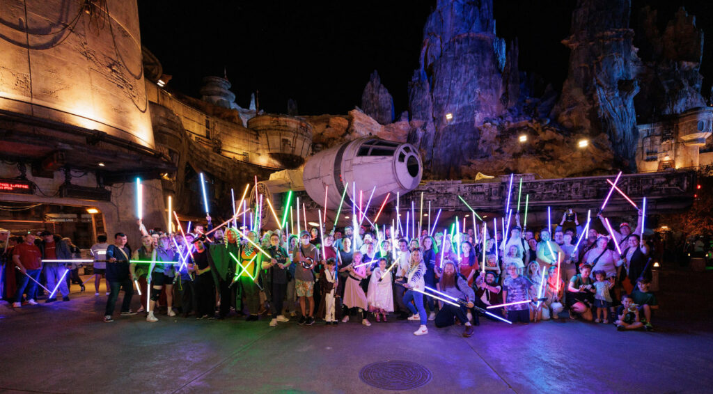 Photos from the SWGEDiscord Ahsoka Tano Day lightsaber meetup on Saturday, January 27, 2024 in Star Wars: Galaxy's Edge in Disney's Hollywood Studios at Walt Disney World in Orlando, Florida (Anthony Reilly / SWGEDiscord)