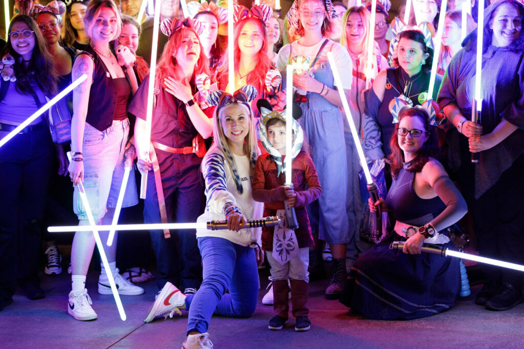 Photos from the SWGEDiscord Ahsoka Tano Day lightsaber meetup on Saturday, January 27, 2024 in Star Wars: Galaxy's Edge in Disney's Hollywood Studios at Walt Disney World in Orlando, Florida (Anthony Reilly / SWGEDiscord)