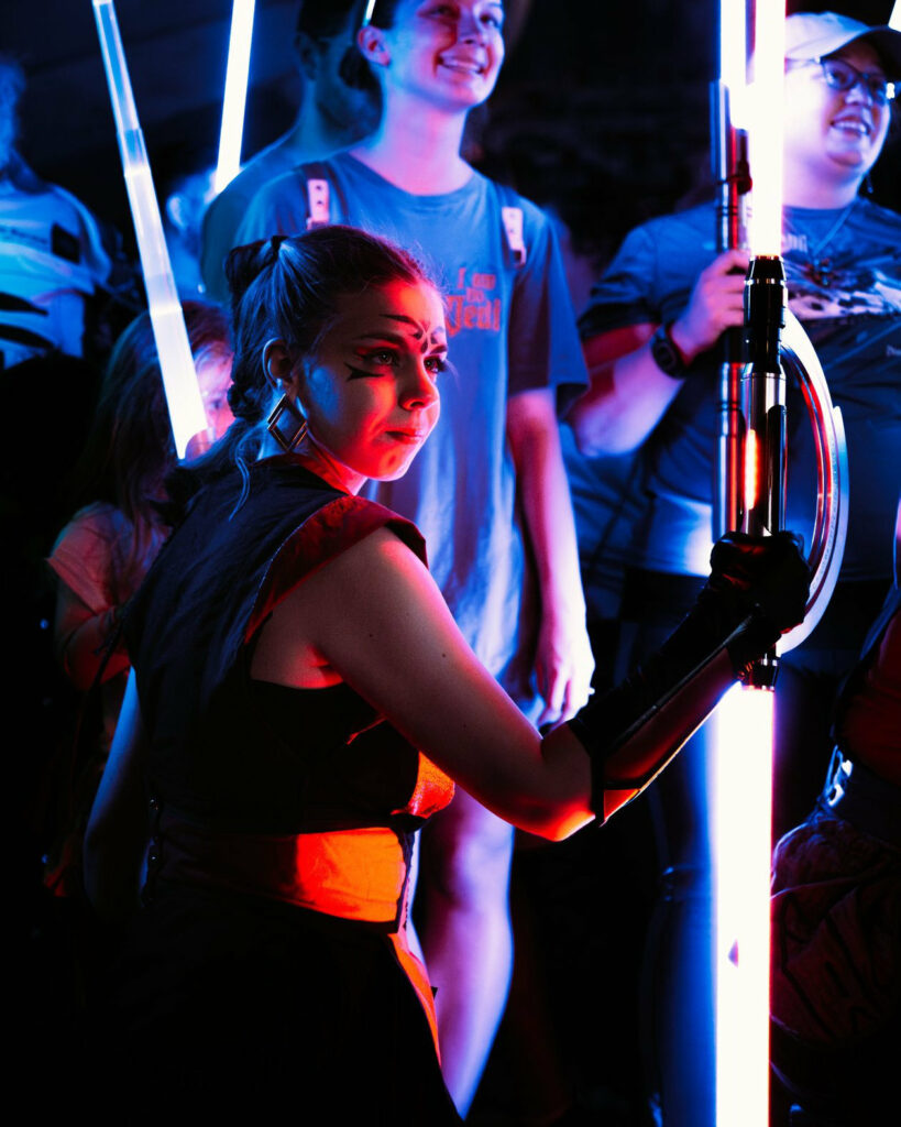 Photos from the SWGEDiscord Ahsoka Tano Day lightsaber meetup on Saturday, January 27, 2024 in Star Wars: Galaxy's Edge in Disney's Hollywood Studios at Walt Disney World in Orlando, Florida (Dan & Kim Nixon / SWGEDiscord)