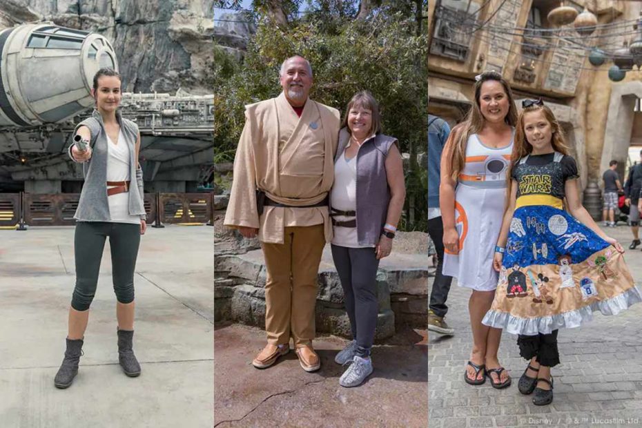 A photo from the Disney Parks blog outlining approved Batuu Bounding outfit guidelines. (Disney / Lucasfilm)