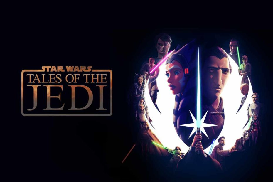 The Star Wars: Tales of the Jedi title card from Starwars.com (Disney / Lucasfilm)