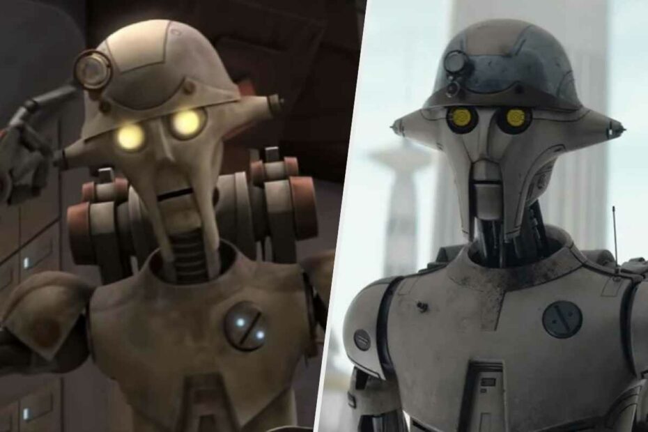 The Jedi droid Huyang, who assisted younglings make their lightsabers, as see in both The Clone Wars and Ahsoka. (Disney / Lucasfilm)