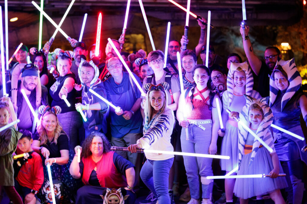 Photos from the SWGEDiscord Ahsoka Tano Day lightsaber meetup on Saturday, January 27, 2024 in Star Wars: Galaxy's Edge in Disney's Hollywood Studios at Walt Disney World in Orlando, Florida (Anthony Reilly / SWGEDiscord)