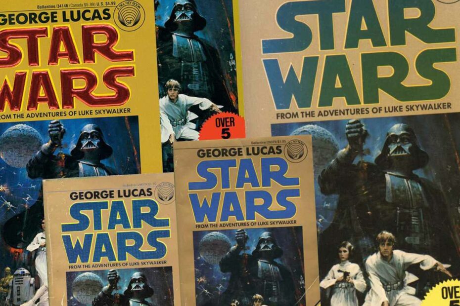 Covers of the Star Wars novelization over the years. How the Star Wars book came out first. (Disney / Lucasfilm)