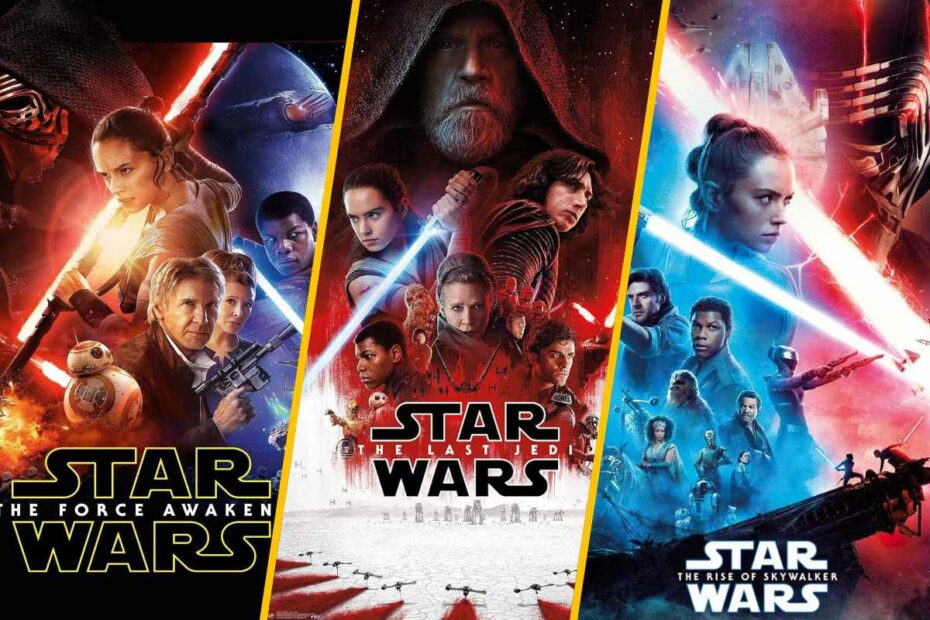 Posters from the Star Wars Sequel era films - Play Free Star Wars Sequel Trilogy Trivia (Disney / Lucasfilm)