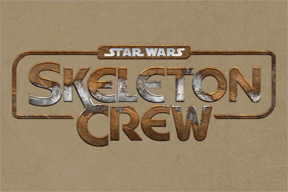 The official logo for Star Wars: Skeleton Crew, as revealed at Star Wars Celebration Anaheim in 2022. (Disney / Lucasfilm)