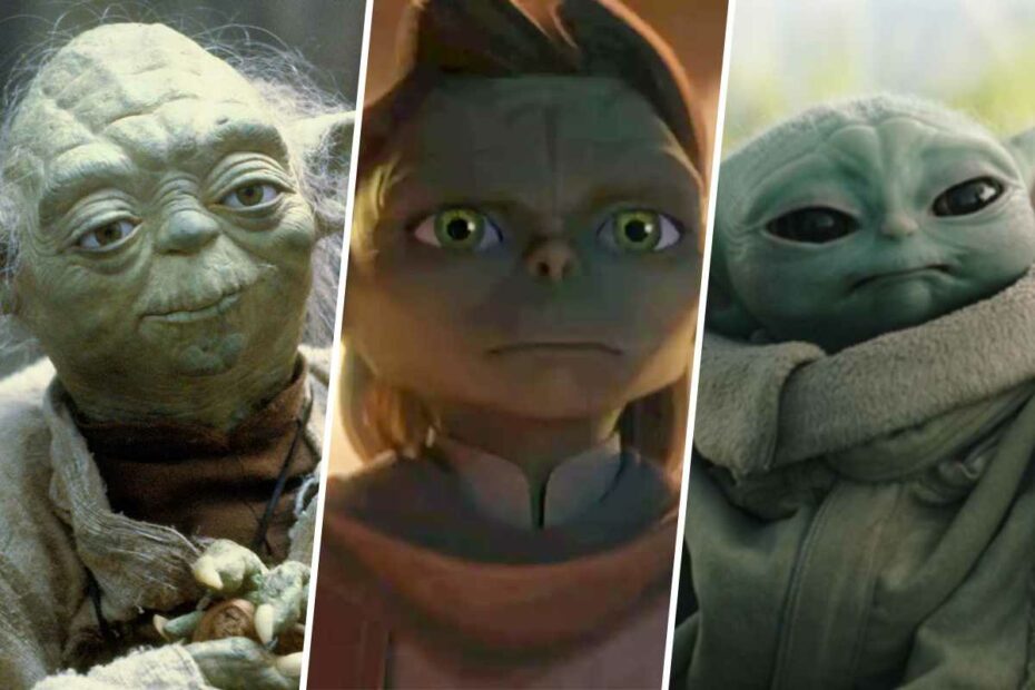 Yoda's Species Explained: Yoda from The Empire Strikes Back, Yaddle From Tales of the Jedi, and Grogu from The Mandalorian. (Disney / Lucasfilm)